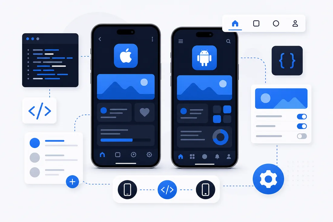 Native und plattformübergreifende App auf iOS und Android mit UI-Komponenten