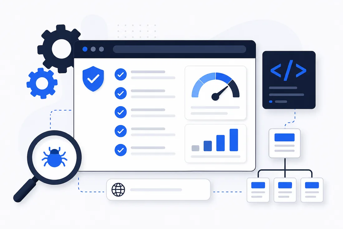 Technisches SEO mit Audit-Checkliste, Geschwindigkeitsanzeige, Sitemap und Code